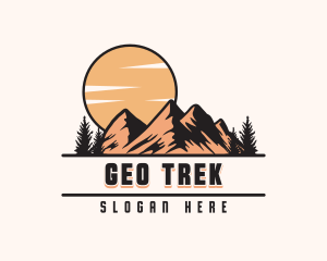 Mountain Peak Hiking logo design