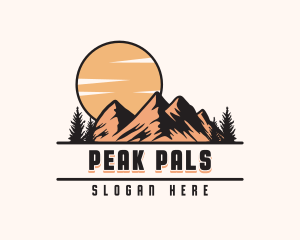 Mountain Peak Hiking logo design