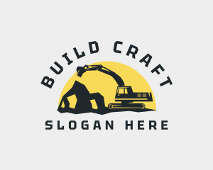 Rock Excavator Machinery logo design