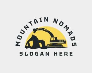 Rock Excavator Machinery logo design