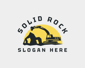 Rock Excavator Machinery logo design