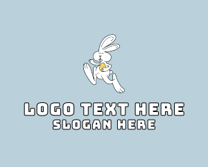 Easter Bunny Running logo