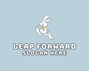 Easter Bunny Running logo design