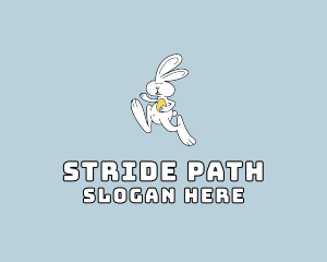 Easter Bunny Running logo