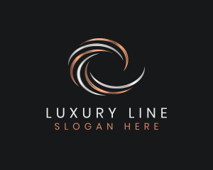 Premium Luxury Wave Swoosh logo design