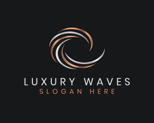 Premium Luxury Wave Swoosh logo design