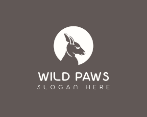 Kangaroo Wildlife Animal Conservation logo design