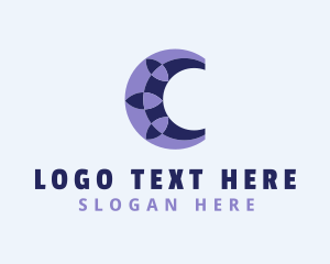 Textile Pattern Letter C Brand logo