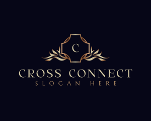 Premium Floral Cross logo design