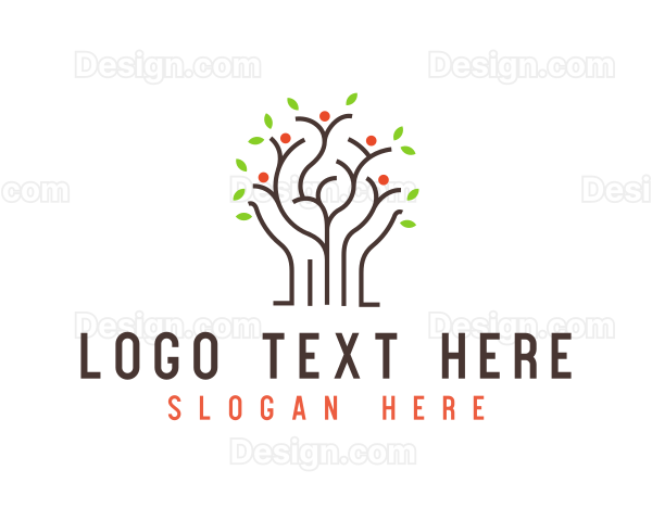 Tree Outline  Wellness Logo