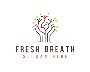 Tree Outline  Wellness logo design