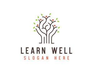 Tree Outline  Wellness logo design