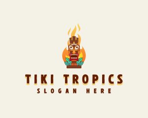 Tiki Totem Resort logo design