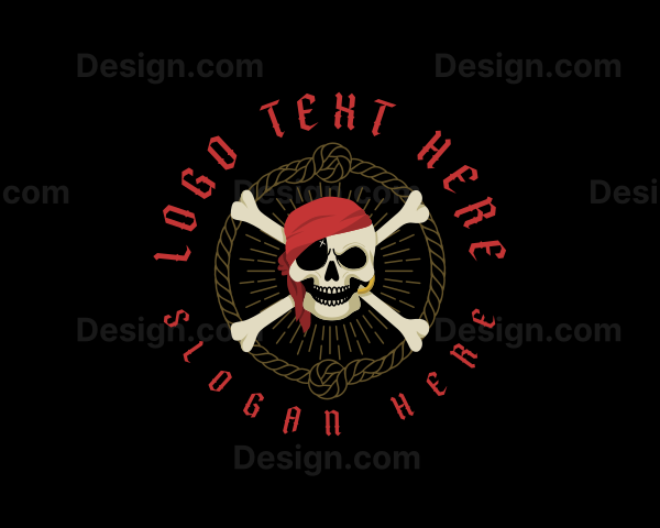 Crossbones Pirate Skull Logo