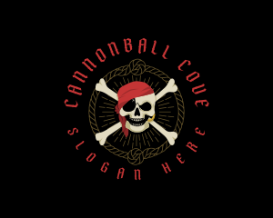 Crossbones Pirate Skull logo