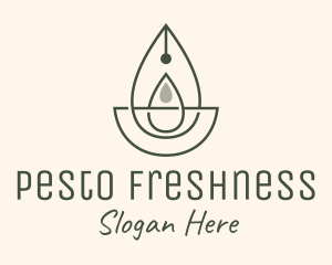 Wellness Oil Drop Essence logo design