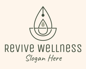 Wellness Oil Drop Essence logo design