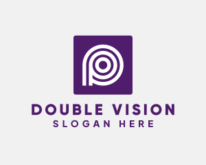 Purple Round Letter P logo design