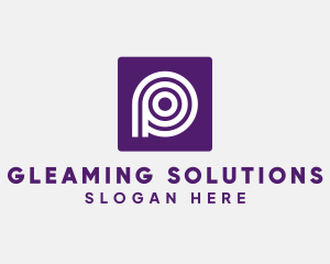 Purple Round Letter P logo design