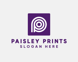 Purple Round Letter P logo design