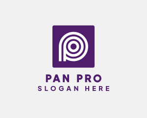 Purple Round Letter P logo design