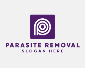 Purple Round Letter P logo design