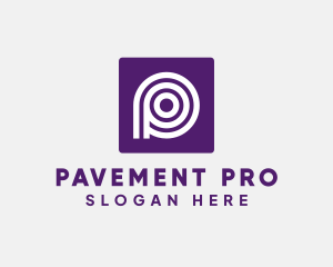 Purple Round Letter P logo design