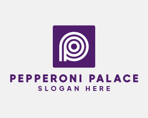 Purple Round Letter P logo design