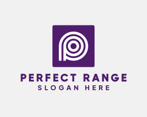 Purple Round Letter P logo design