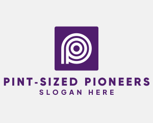 Purple Round Letter P logo design