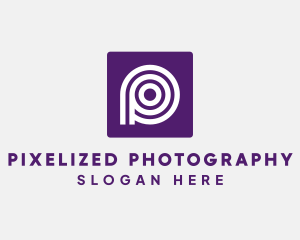 Purple Round Letter P logo design