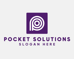 Purple Round Letter P logo design