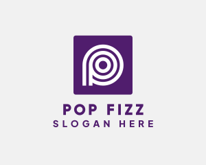 Purple Round Letter P logo design