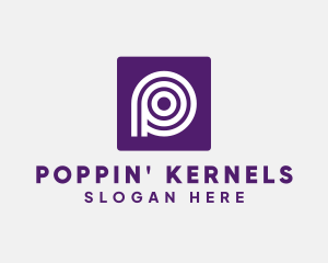 Purple Round Letter P logo design