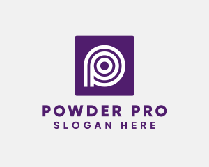 Purple Round Letter P logo design