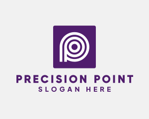 Purple Round Letter P logo design