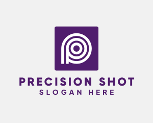 Purple Round Letter P logo design