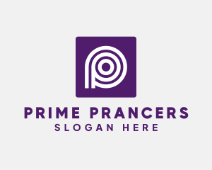 Purple Round Letter P logo design