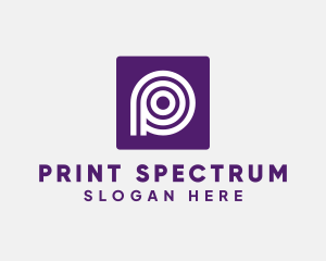 Purple Round Letter P logo design