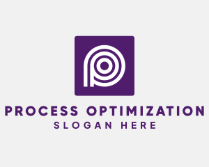 Purple Round Letter P logo