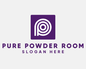 Purple Round Letter P logo design