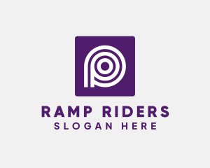 Purple Round Letter P logo design