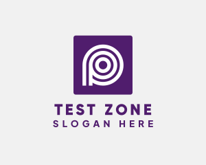 Purple Round Letter P logo design