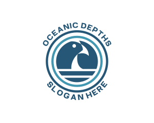 Parrot Bird Ocean logo design