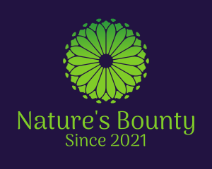 Green Nature Floral  logo design