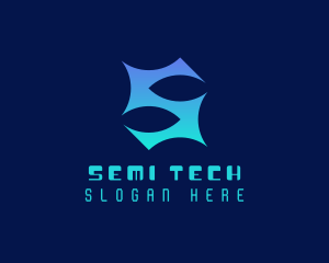 Cyber Tech Letter S logo design