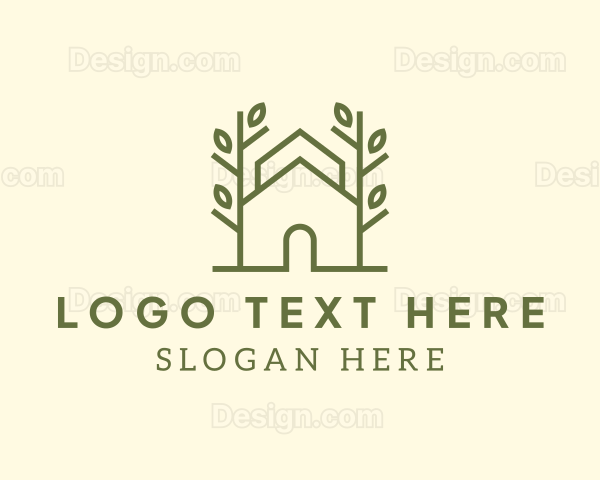 House Tree Plant Logo