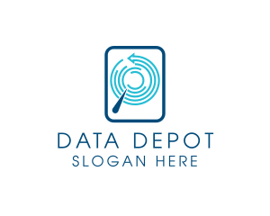 Data Search Digital Technology logo design