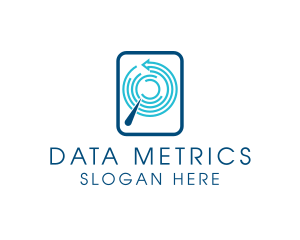 Data Search Digital Technology logo design