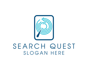 Data Search Digital Technology logo design